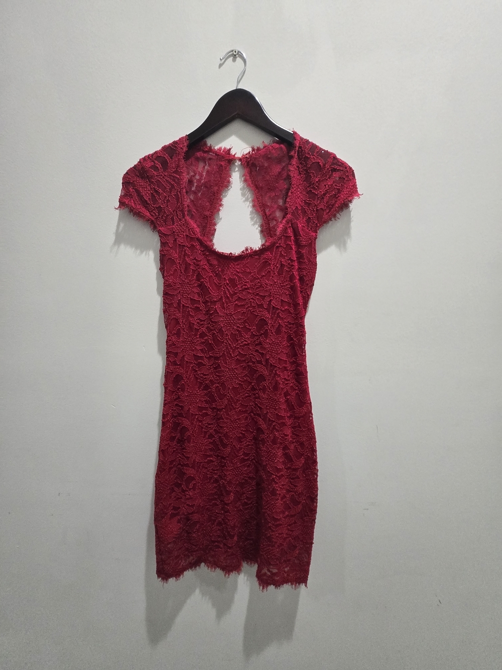 Jump Red Lace Scoop-Back Cocktail Dress